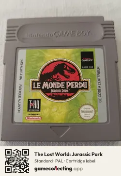 The Lost World: Jurassic Park Game Boy, PAL cartridge label