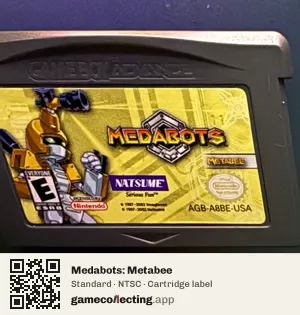 Medabots: Metabee Game Boy Advance, NTSC cartridge label