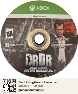 Dead Rising Deluxe Remaster Xbox Series X, NTSC disc