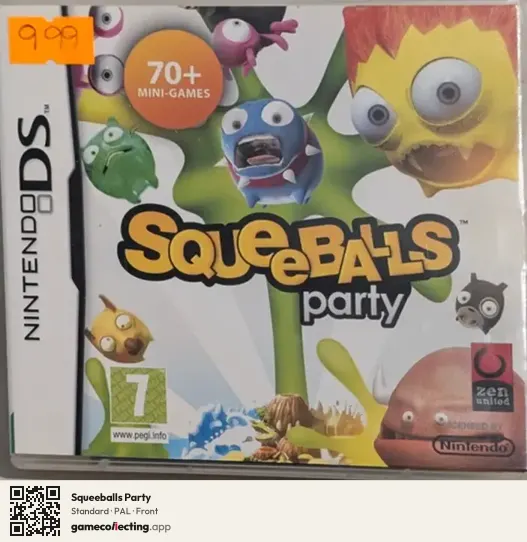 Squeeballs Party Nintendo DS, PAL box front