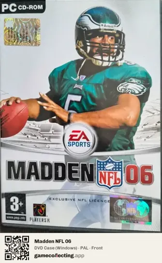 Madden NFL 06 Computer, PAL box front