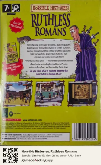 Horrible Histories: Ruthless Romans Computer, PAL box back
