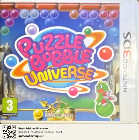 Bust-A-Move Universe Nintendo 3DS, United Kingdom box front