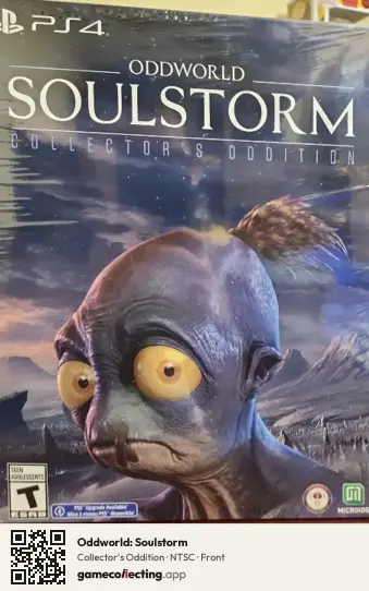 Oddworld: Soulstorm PlayStation 4, NTSC box front