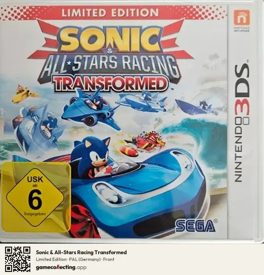 Sonic & All-Stars Racing Transformed Nintendo 3DS, Germany box front