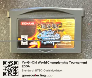 Yu-Gi-Oh! World Championship Tournament 2004 Game Boy Advance, NTSC cartridge label
