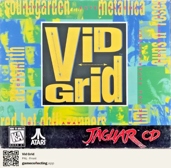 Vid Grid Atari Jaguar CD, PAL box front