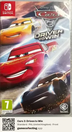 Cars 3: Driven to Win Nintendo Switch, United Kingdom box front