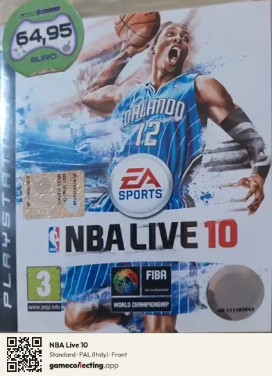 NBA Live 10 PlayStation 3, Italy box front