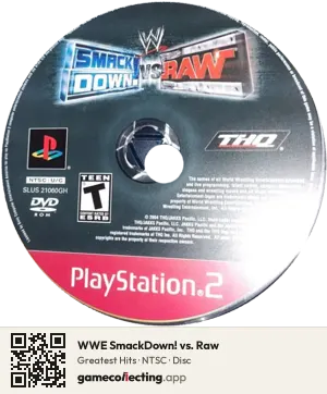 WWE SmackDown! vs. Raw PlayStation 2, NTSC disc