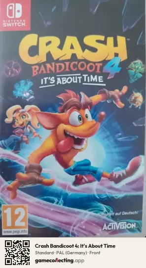 Crash Bandicoot 4: It's About Time Nintendo Switch, Germany box front