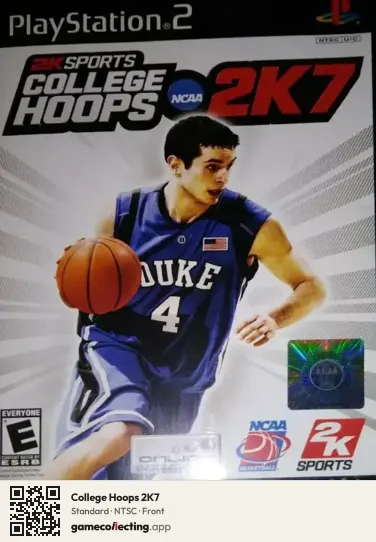 College Hoops 2K7 PlayStation 2, NTSC box front