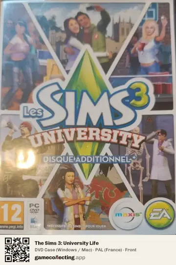 The Sims 3: University Life Computer, France box front