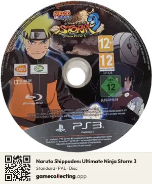 Naruto Shippuden: Ultimate Ninja Storm 3 PlayStation 3, PAL disc