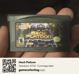 Mech Platoon Game Boy Advance, NTSC cartridge label