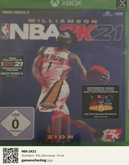 NBA 2K21 Xbox Series X, Germany box front