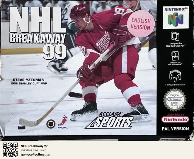 NHL Breakaway 99 Nintendo 64, PAL box front