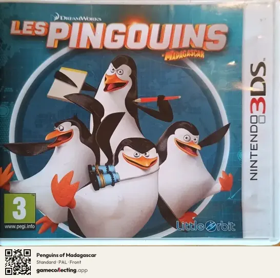 Penguins of Madagascar Nintendo 3DS, PAL box front