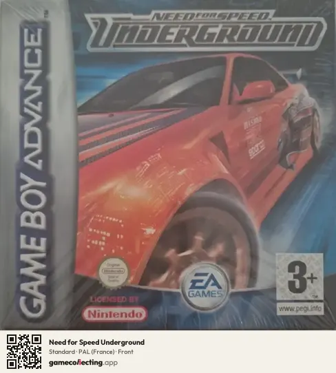 Need for Speed Underground Game Boy Advance, France box front