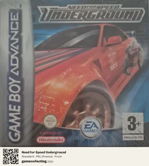 Need for Speed Underground Game Boy Advance, France box front