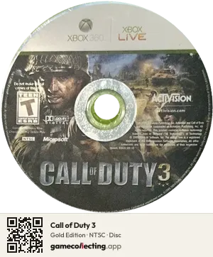 Call of Duty 3 Xbox 360, NTSC disc