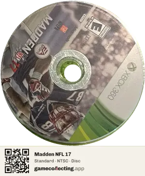 Madden NFL 17 Xbox 360, NTSC disc