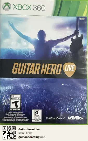Guitar Hero Live Xbox 360, NTSC box front