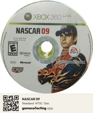 NASCAR 09 Xbox 360, NTSC disc
