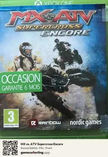 MX vs. ATV Supercross Encore Xbox One, PAL box front