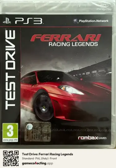 Test Drive: Ferrari Racing Legends PlayStation 3, Italy box front