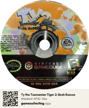Ty the Tasmanian Tiger 2: Bush Rescue Nintendo GameCube, NTSC disc
