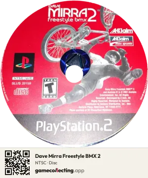 Dave Mirra Freestyle BMX 2 PlayStation 2, NTSC disc