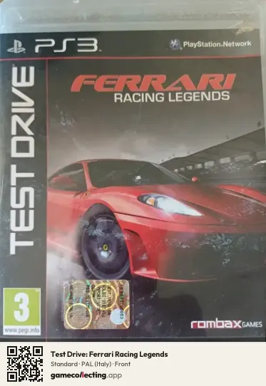 Test Drive: Ferrari Racing Legends PlayStation 3, Italy box front