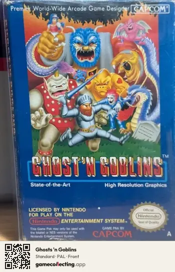 Ghosts 'n Goblins Nintendo Entertainment System, PAL box front