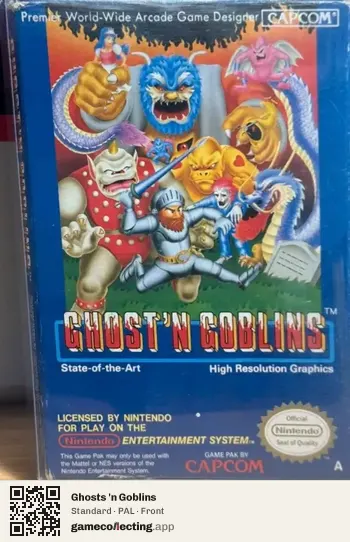 Ghosts 'n Goblins Nintendo Entertainment System, PAL box front