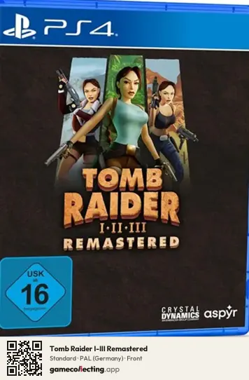 Tomb Raider I-III Remastered PlayStation 4, Germany box front