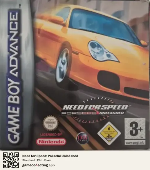 Need for Speed: Porsche Unleashed Game Boy Advance, PAL box front