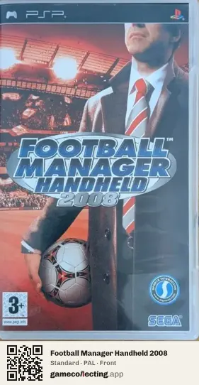 Football Manager Handheld 2008 PlayStation Portable, PAL box front