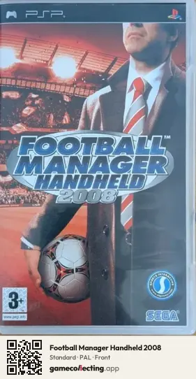 Football Manager Handheld 2008 PlayStation Portable, PAL box front