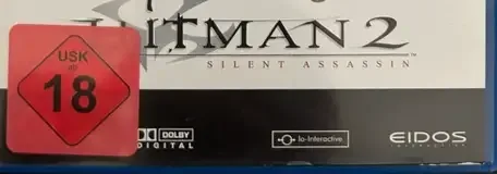 Hitman 2: Silent Assassin, the USK square on its front