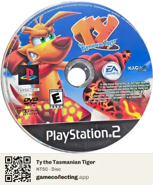 Ty the Tasmanian Tiger PlayStation 2, NTSC disc