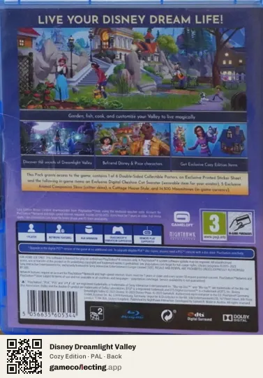 Disney Dreamlight Valley PlayStation 4, PAL box back