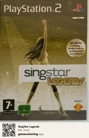 SingStar Legends PlayStation 2, PAL box front
