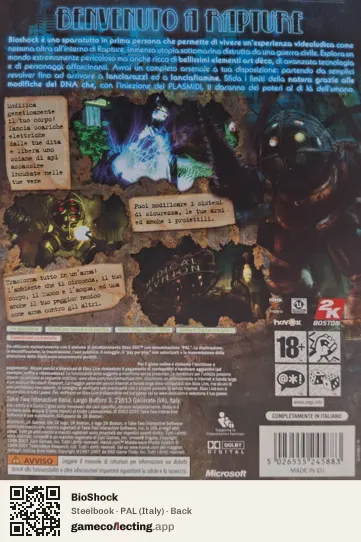 BioShock Xbox 360, Italy box back