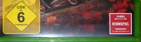 Forza Horizon 4, the USK square on its front