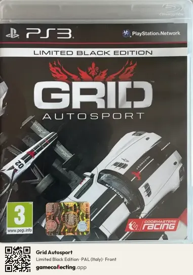 Grid Autosport PlayStation 3, Italy box front