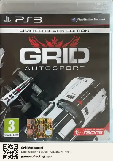 Grid Autosport PlayStation 3, Italy box front