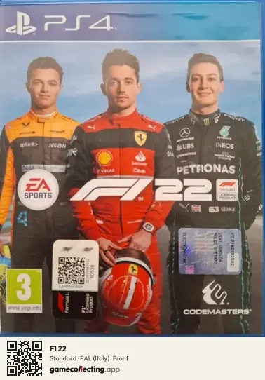 F1 22 PlayStation 4, Italy box front