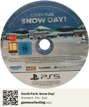 South Park: Snow Day! PlayStation 5, PAL disc