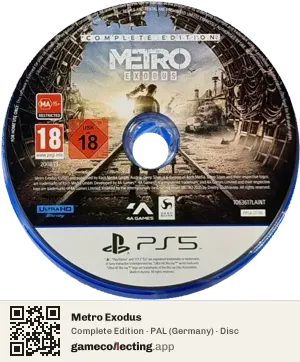 Metro Exodus PlayStation 5, PAL disc